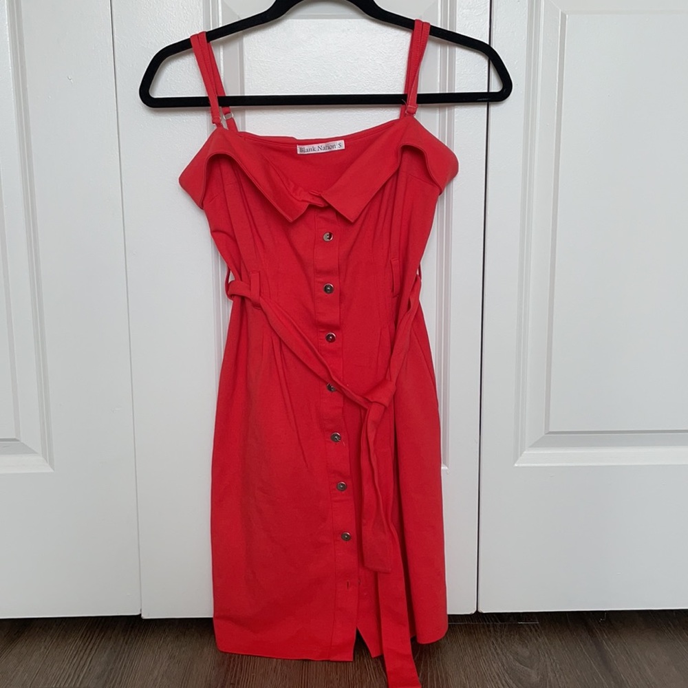 Coral Button Down Dress ♡